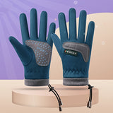 Water-Resistant Polyester Ski Gloves for Teens - Windproof, Warm, Non-Slip Grip | Woven Outdoor Sports Gloves for Ages 14+, Hand Washable