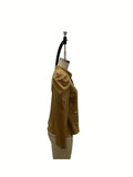 Romildi Ruched Solid Blazer, Elegant Open Front Long Sleeve Outerwear, Women's Clothing