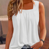 Romildi Women's Loose Square Neck Tank Top for Summer & Spring - Comfortable and Stylish Casual Top