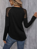 Romildi Solid Long Sleeve Blouse, Crew Neck Casual Every Day Top For Spring & Fall, Women's Clothing