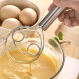 Stainless Steel Whisk Set, 1Pc Manual Baking Tool for Mixing Flour, Beating Cream, Dough Mixer, Kitchen Gadget for Cooking - Egg Beater with Double Eye Rings