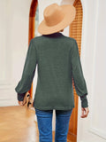 Romildi Solid Polo Collar T-Shirt, Casual Long Sleeve Top For Spring & Fall, Women's Clothing