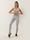 Romildi Two Tune Color Quick Drying Leggings, High Waist Slimming Yoga Fitness Workout Gym Sports Pants, Women's Activewear