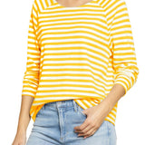 Romildi Striped Crew Neck T-shirt, Casual Loose Daily Long Sleeve Fashion Tunic T-Shirts Tops, Women's Clothing