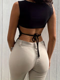 Romildi Y2K Sleeveless Tank Top, Casual Every Day Top For Summer & Spring, Women's Clothing