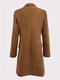Romildi Solid Single Breasted Jacket, Elegant Long Sleeve Jacket For Fall & Winter, Women's Clothing
