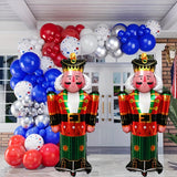 [Customer Favorite] 2pcs-40 Inch Christmas Nutcracker Balloon Christmas Holiday Theme Party Decoration New Year Winter Birthday Party Decoration