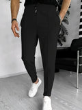 RomildiWaffle Pattern Drawstring Sweatpants Men's Casual Slightly Stretch Joggers Pants For Spring Autumn Running Jogging