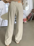 Romildi Fleece Liner Casual Straight Jeans, Loose Fit Keep Warm Denim Pants, Women's Denim Jeans & Clothing