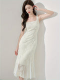 Square Neck Solid Cami Dress, Elegant Sleeveless Dress For Spring & Summer, Women's Clothing