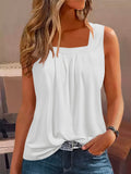 Romildi Women's Loose Square Neck Tank Top for Summer & Spring - Comfortable and Stylish Casual Top