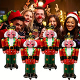 [Customer Favorite] 2pcs-40 Inch Christmas Nutcracker Balloon Christmas Holiday Theme Party Decoration New Year Winter Birthday Party Decoration