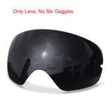 Unisex Adult Ski Goggles Set with Replacement Mirrored Lenses, Anti-Fog UV Protection, TPU Frame, Sponge Material, for Snowboarding, Skiing, Snowmobiling - Includes Bag, Frame, Lenses - Ideal for Outdoor Winter Sports Activities