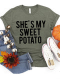 RomiLdi She's My Sweet Potato I Yam Matching Cotton T-shirts