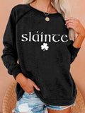 RomiLdi Women's Slainte St. Patrick's Day Print Casual Sweatshirt
