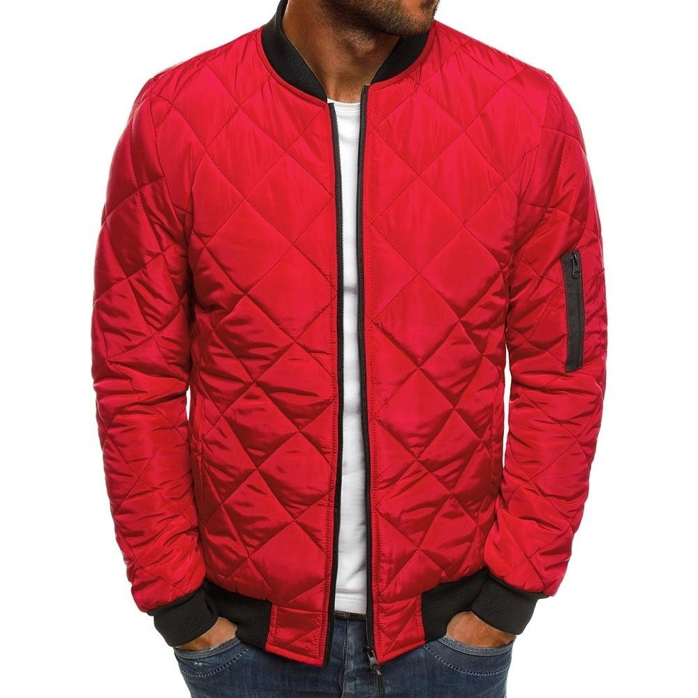 RomiLdi Men's Bomber Jacket Cotton Quilted Coat