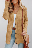 RomiLdi Cable Cardigan With Chunky Buttons