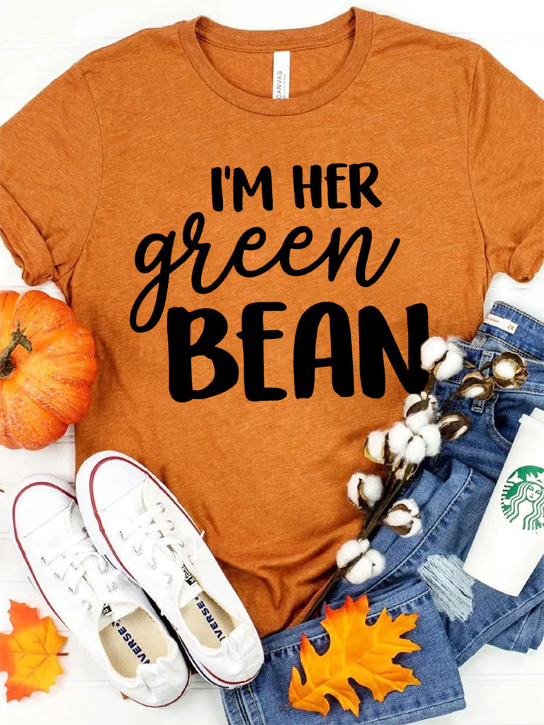 RomiLdi Couple's Green Bean And Sweet Potato Matching T-shirts For Thanksgiving, Christmas Gifts