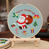 RomiLdi Diy Hand Embroidered Set Sewing Tools Merry Christmas Santa Claus Christmas Socks Christmas Tree