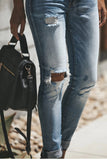 rRomildi Women's Ripped Jeans Distressed Girlfriend Skinny Denim Pants