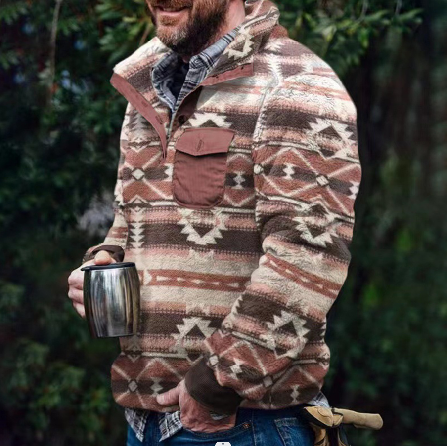RomiLdi Mens Sweatshirt Vintage Men's Argyle Print Pullover Sweatshirt