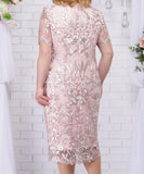 RomiLdi Women's Dress Embroidered Floral Lace Cocktail Party Dress Mother of the Bride Dress