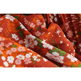 RomiLdi Bohemian Floral Print Maxi Dress Eclectic floral prints Rust Orange Color with Flare Hem Cotton Maxi Dress Perfect Look