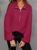 RomiLdi Women's Solid Color Casual V-Neck Sweater