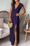 RomiLdi Celebrities Elegant Solid Asymmetrical Halter Irregular Dress Dresses(7 Colors)
