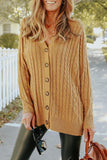 RomiLdi Cable Cardigan With Chunky Buttons