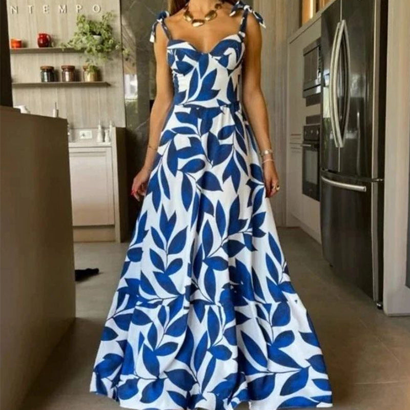 RomiLdi Women's Boho Dress Summer Floral Print A Line Maxi Dress