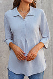 rRomildi Women's Cotton Linen Loose Solid Shirt