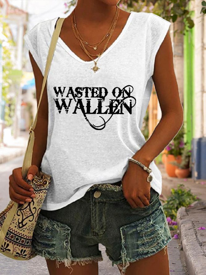rRomildi Wasted Wallen Print Casual Vest