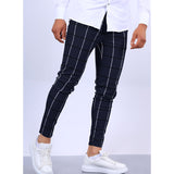 RomiLdi Men's Casual Plaid Pant Straight Sport Mens Pant Slim Fit Pant