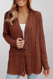 RomiLdi Cable Cardigan With Chunky Buttons