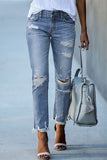 RomiLdi Women's Jean Pant Street Solid Patchwork High Waist Skinny Denim Jeans(3 Colors)