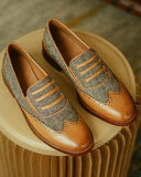 Colorblock Hollow Out Oxfords Shoes