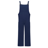 rRomildi Women's Casual Jumpsuits Solid Color Overall Jumpsuit