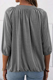 RomiLdi Casual Solid Solid Color O Neck Tops