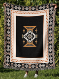 RomiLdi Black Southwest Native American Indian Throw Blanket Aztec Blanket for Bed Couch/Sofa/Chair/Recliner/Loveseat/Window/Hiking/RV