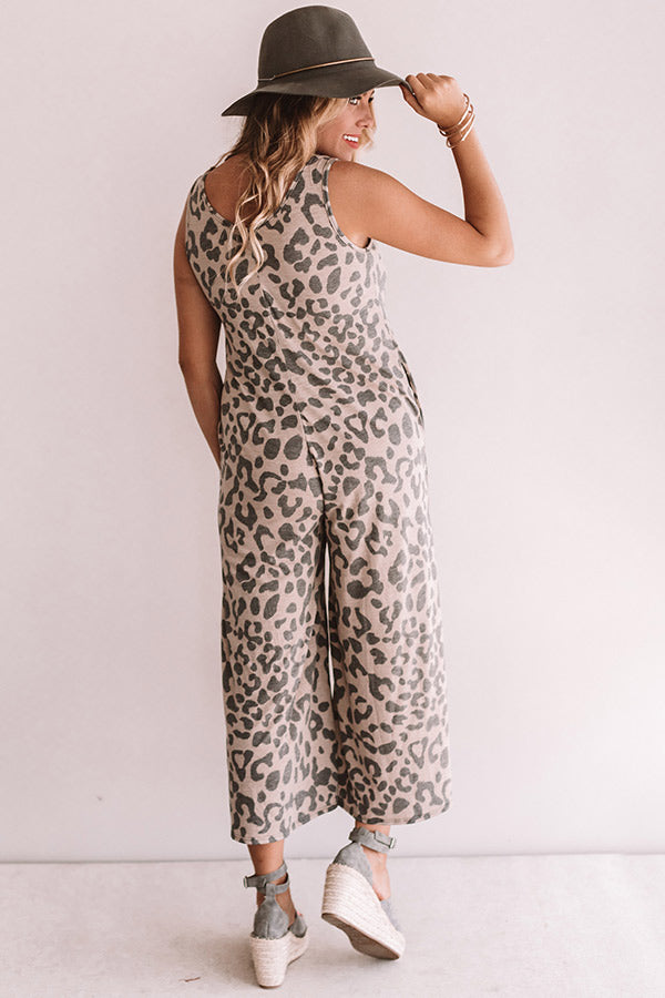 RomiLdi Casual Leopard Jumpsuit for Women