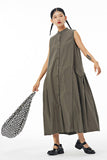 rRomildi Cotton & Linen Tank Dress A Line Sleeveless Maxi Dress Loose One Size Dress