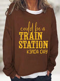 RomiLdi Could be a Train Station Kinda Day Long Sleeve T-Shirt