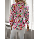 RomiLdi Women's Blouse Spring Artist Print Pink Shirt