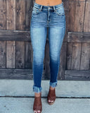 rRomildi Women's Denim Jeans Tassels Hem Skinny Slimming Jeans Cowboy Style Jeans