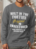 RomiLdi Men's Printed Sweatshirt With Letter Built in Forties
