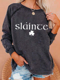 RomiLdi Women's Slainte St. Patrick's Day Print Casual Sweatshirt