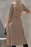 RomiLdi Fashion Solid Frenulum V Neck Irregular Dress Dresses