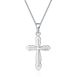 rRomildi Copper Alloy Engraved Cross Pendant Necklace Jesus Pendant Necklace
