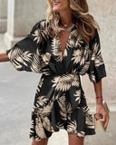 rRomildi Bat Sleeve V Neck Irregular Hem Beach Dress Summer Holiday Boho Dresses